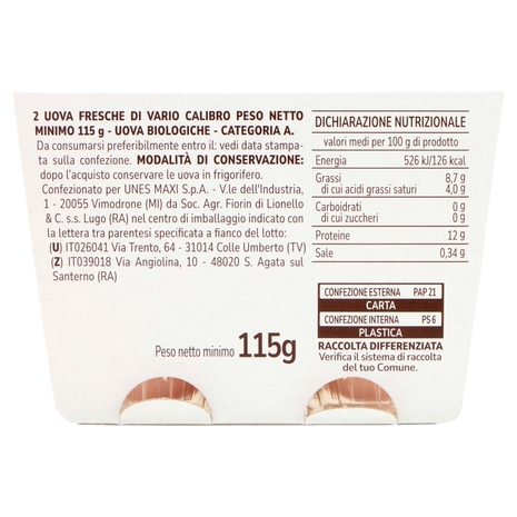 2 Uova Fresche BIO Il Viaggiator Goloso